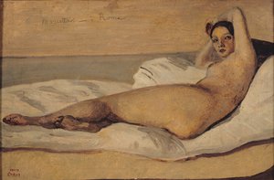 The Roman Odalisque (Marietta) 1843 (kağıt üzerinde yağlı boya ve kurşun kalem)